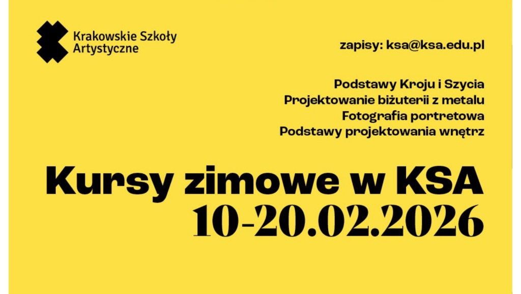 Kursy zimowe w KSA - zapisy już trwają - KSA kursy artystyczne 2026